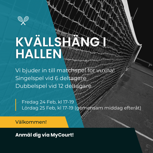 image: Kvällshäng i hallen med matchspel!