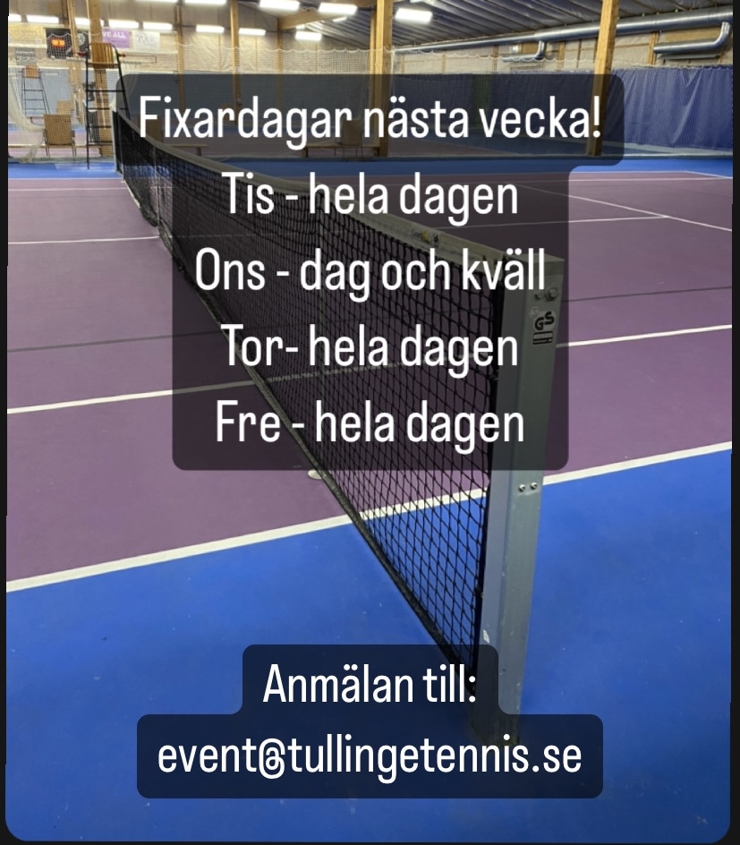 image: Fixardagar nästa vecka!
