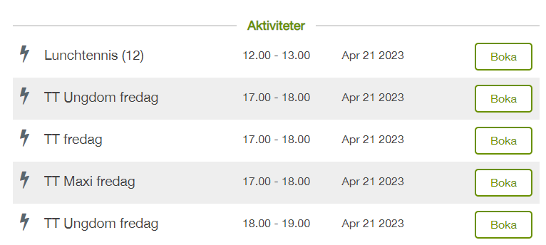 image: Aktuella aktiviteter i Mycourt